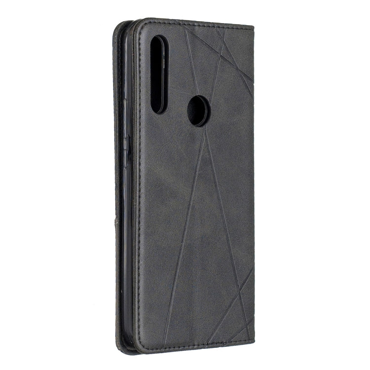 Rhombus Texture Horizontal Flip Magnetic Leather Case with Holder & Card Slots For Huawei P Smart Z / Y9 Prime (2019)