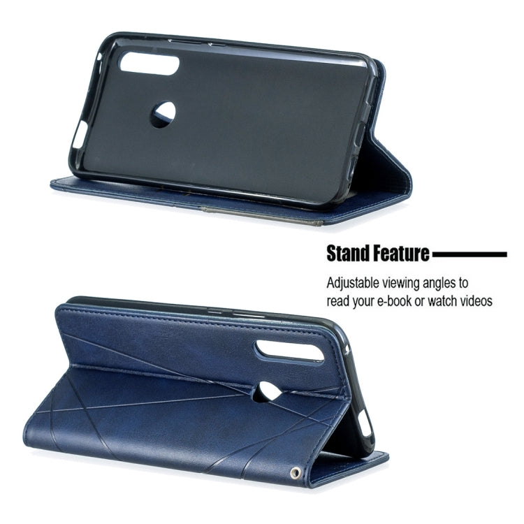 Rhombus Texture Horizontal Flip Magnetic Leather Case with Holder & Card Slots For Huawei P Smart Z / Y9 Prime (2019)
