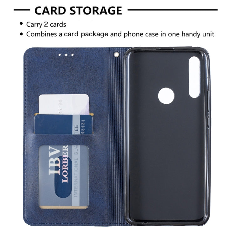Rhombus Texture Horizontal Flip Magnetic Leather Case with Holder & Card Slots For Huawei P Smart Z / Y9 Prime (2019)