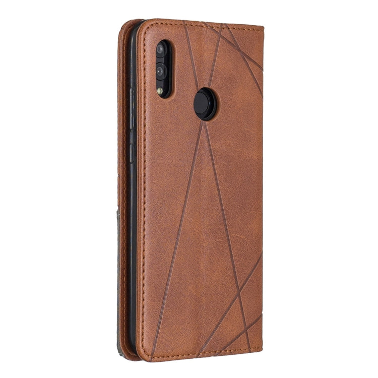 Rhombus Texture Horizontal Flip Magnetic Leather Case with Holder & Card Slots For Huawei P Smart 2019 / Honor 10 Lite