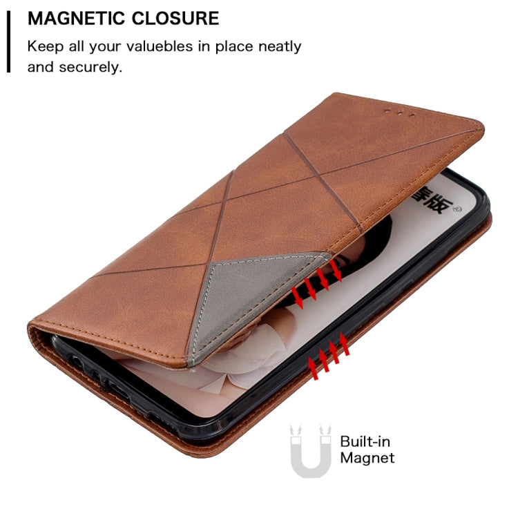 Rhombus Texture Horizontal Flip Magnetic Leather Case with Holder & Card Slots For Huawei P Smart 2019 / Honor 10 Lite