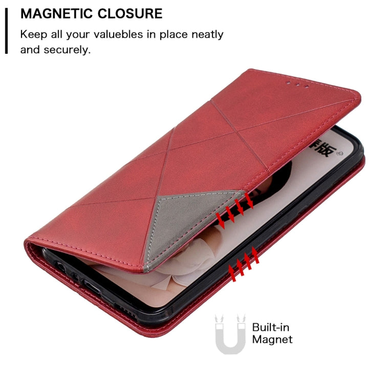 Rhombus Texture Horizontal Flip Magnetic Leather Case with Holder & Card Slots For Huawei P Smart 2019 / Honor 10 Lite