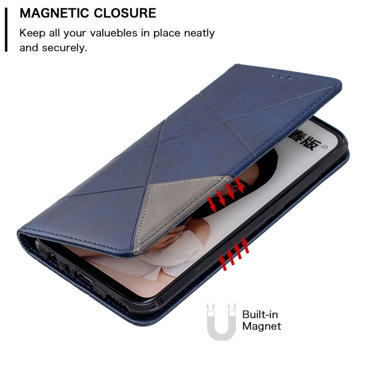 Rhombus Texture Horizontal Flip Magnetic Leather Case with Holder & Card Slots For Huawei P Smart 2019 / Honor 10 Lite