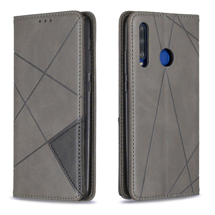 Rhombus Texture Horizontal Flip Magnetic Leather Case with Holder & Card Slots For Huawei P Smart+ 2019 / Honor 10i (Honor 20 lite)