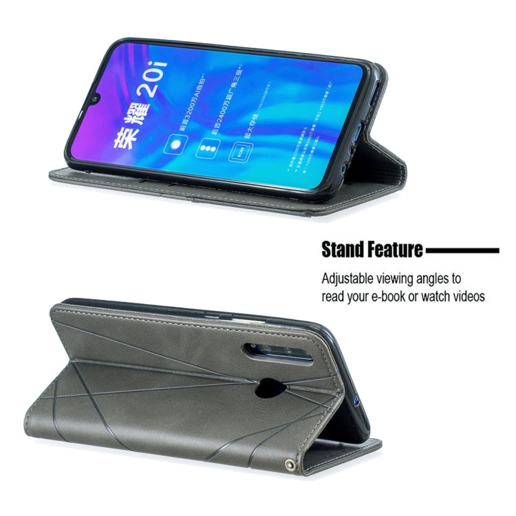 Rhombus Texture Horizontal Flip Magnetic Leather Case with Holder & Card Slots For Huawei P Smart+ 2019 / Honor 10i (Honor 20 lite)