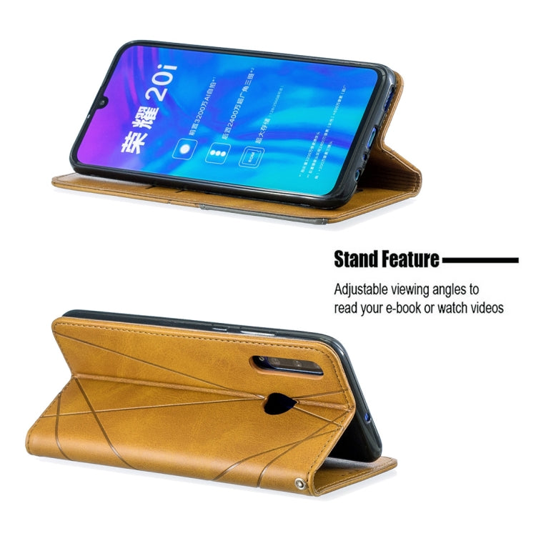 Rhombus Texture Horizontal Flip Magnetic Leather Case with Holder & Card Slots For Huawei P Smart+ 2019 / Honor 10i (Honor 20 lite)
