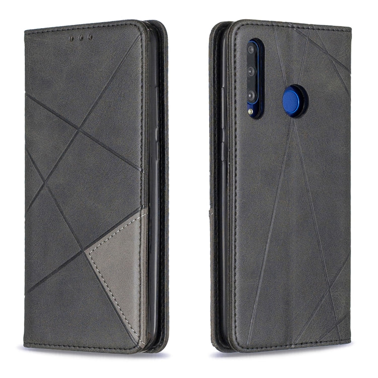 Rhombus Texture Horizontal Flip Magnetic Leather Case with Holder & Card Slots For Huawei P Smart+ 2019 / Honor 10i (Honor 20 lite)