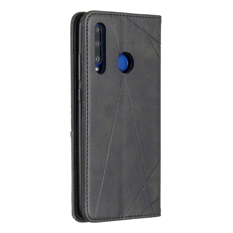 Rhombus Texture Horizontal Flip Magnetic Leather Case with Holder & Card Slots For Huawei P Smart+ 2019 / Honor 10i (Honor 20 lite)