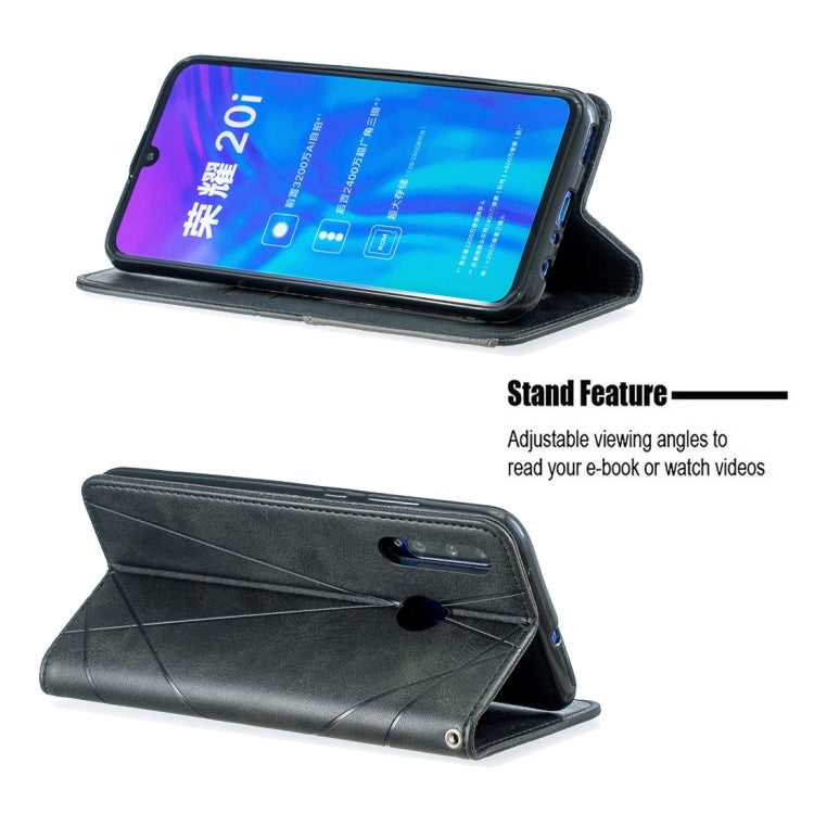 Rhombus Texture Horizontal Flip Magnetic Leather Case with Holder & Card Slots For Huawei P Smart+ 2019 / Honor 10i (Honor 20 lite)
