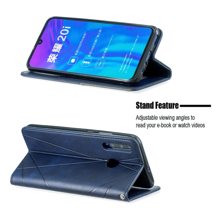 Rhombus Texture Horizontal Flip Magnetic Leather Case with Holder & Card Slots For Huawei P Smart+ 2019 / Honor 10i (Honor 20 lite)