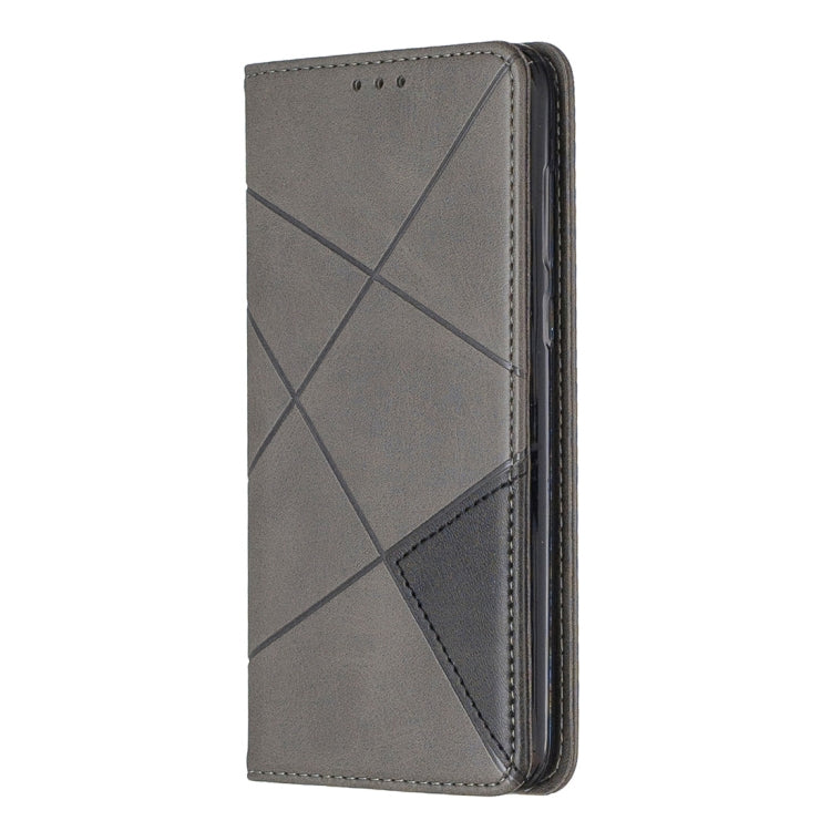 Rhombus Texture Horizontal Flip Magnetic Leather Case with Holder & Card Slots For Huawei P Smart (Enjoy 7S)