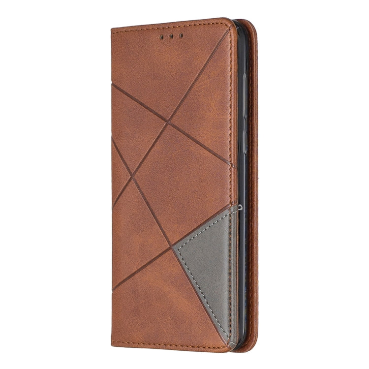 Rhombus Texture Horizontal Flip Magnetic Leather Case with Holder & Card Slots For Huawei P Smart (Enjoy 7S)