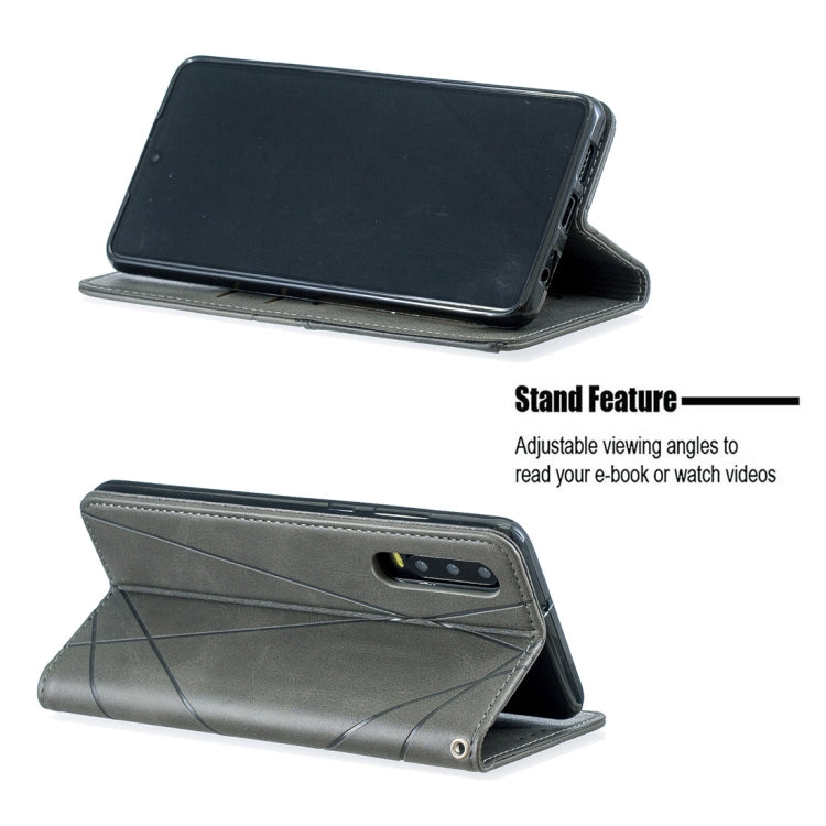 Rhombus Texture Horizontal Flip Magnetic Leather Case with Holder & Card Slots For Huawei P30