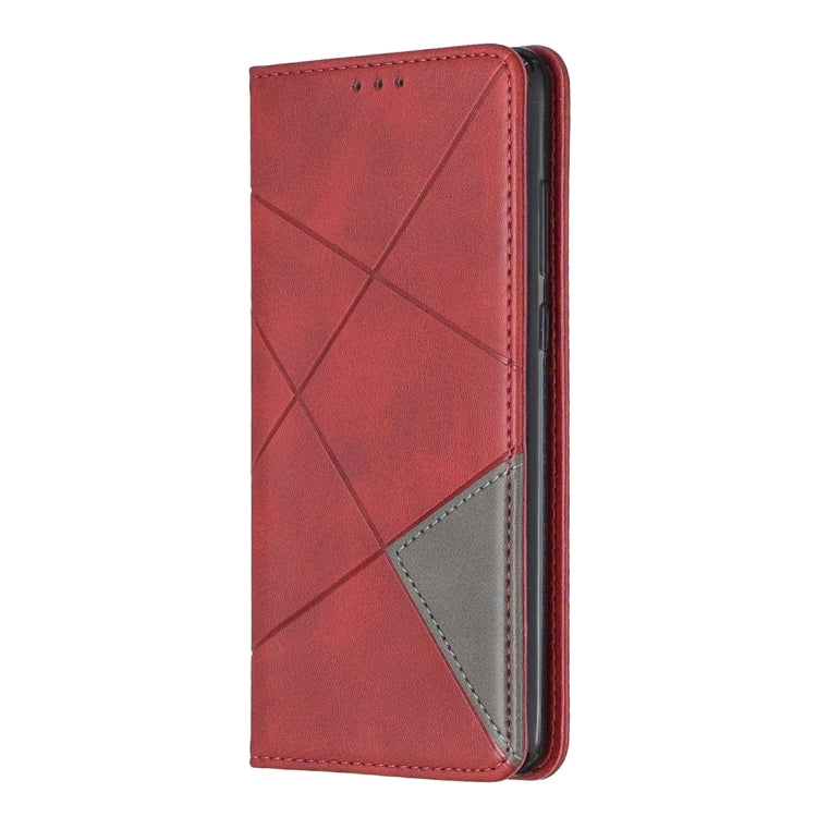 Rhombus Texture Horizontal Flip Magnetic Leather Case with Holder & Card Slots For Huawei P30