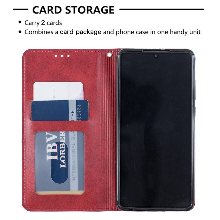 Rhombus Texture Horizontal Flip Magnetic Leather Case with Holder & Card Slots For Huawei P30
