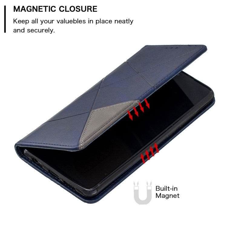 Rhombus Texture Horizontal Flip Magnetic Leather Case with Holder & Card Slots For Huawei P30