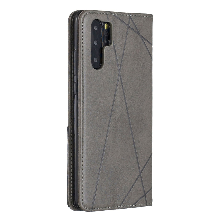 Rhombus Texture Horizontal Flip Magnetic Leather Case with Holder & Card Slots For Huawei P30 Pro