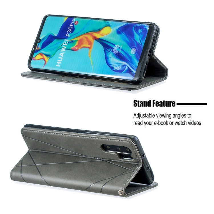Rhombus Texture Horizontal Flip Magnetic Leather Case with Holder & Card Slots For Huawei P30 Pro