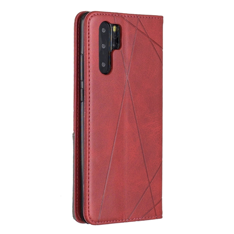 Rhombus Texture Horizontal Flip Magnetic Leather Case with Holder & Card Slots For Huawei P30 Pro
