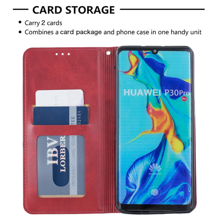 Rhombus Texture Horizontal Flip Magnetic Leather Case with Holder & Card Slots For Huawei P30 Pro