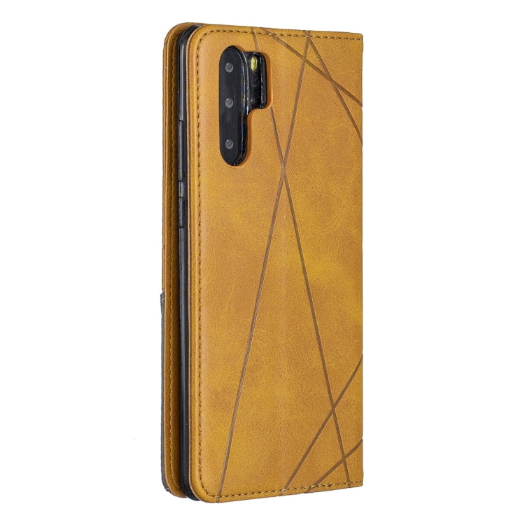 Rhombus Texture Horizontal Flip Magnetic Leather Case with Holder & Card Slots For Huawei P30 Pro