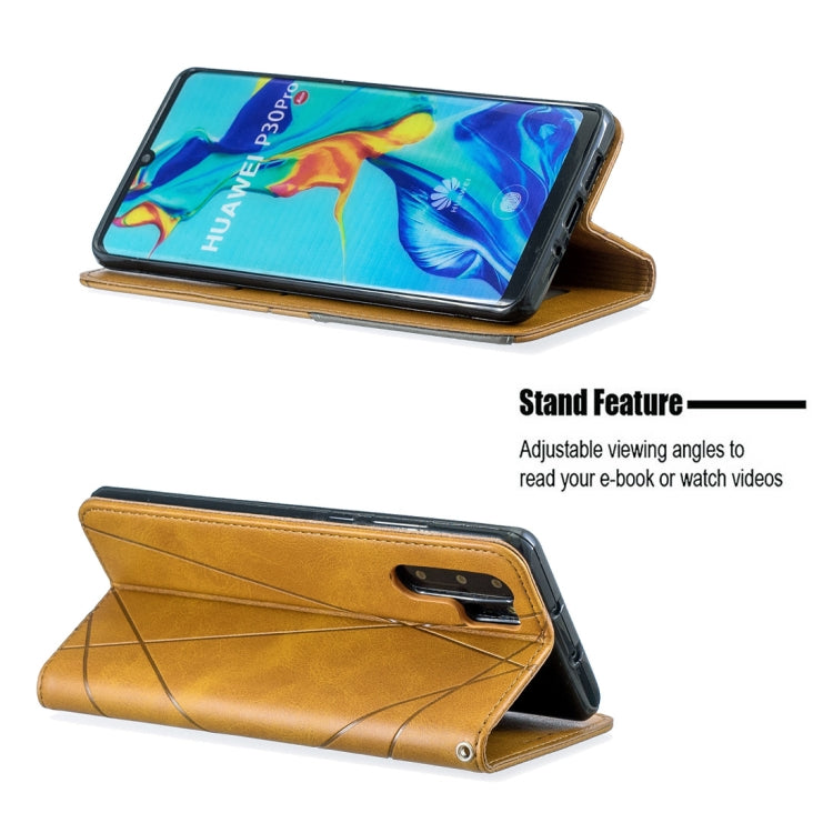 Rhombus Texture Horizontal Flip Magnetic Leather Case with Holder & Card Slots For Huawei P30 Pro