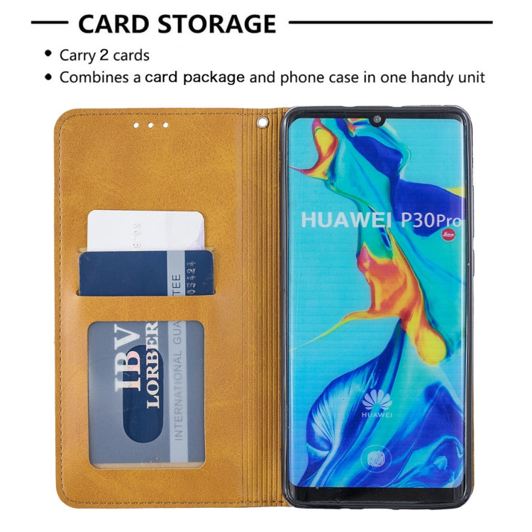 Rhombus Texture Horizontal Flip Magnetic Leather Case with Holder & Card Slots For Huawei P30 Pro