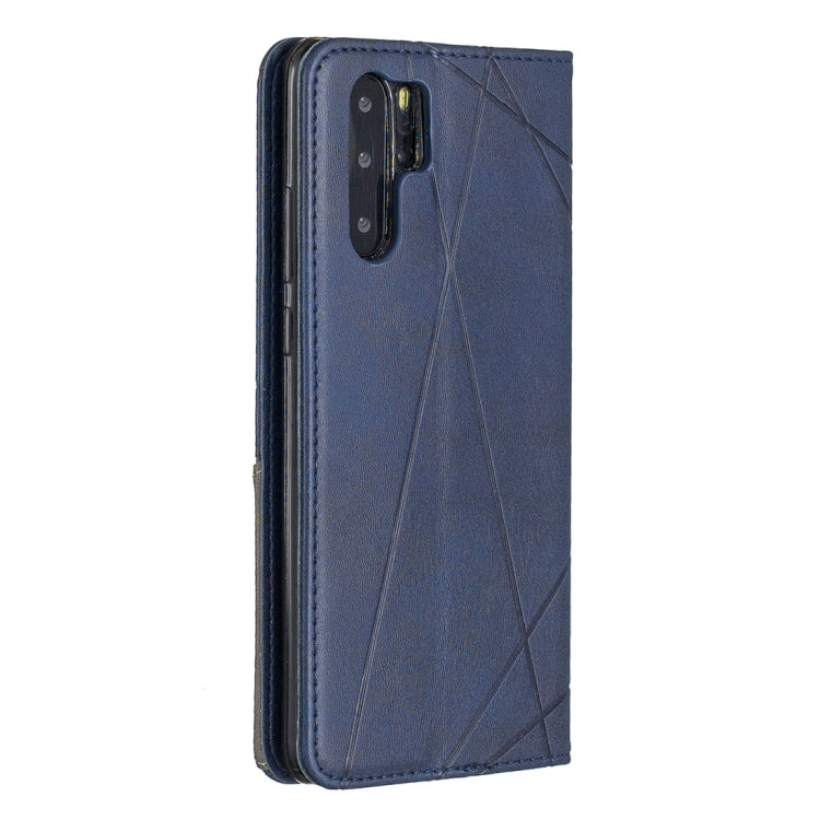 Rhombus Texture Horizontal Flip Magnetic Leather Case with Holder & Card Slots For Huawei P30 Pro