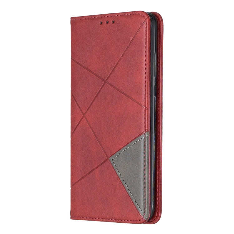 Rhombus Texture Horizontal Flip Magnetic Leather Case with Holder & Card Slots For Huawei P30 lite / nova 4e
