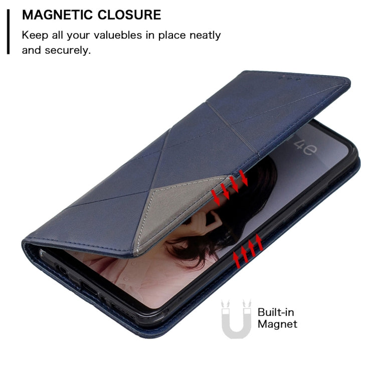 Rhombus Texture Horizontal Flip Magnetic Leather Case with Holder & Card Slots For Huawei P30 lite / nova 4e