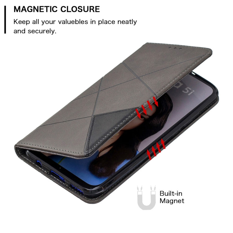 Rhombus Texture Horizontal Flip Magnetic Leather Case with Holder & Card Slots For Huawei P20 lite (2019) / nova 5i
