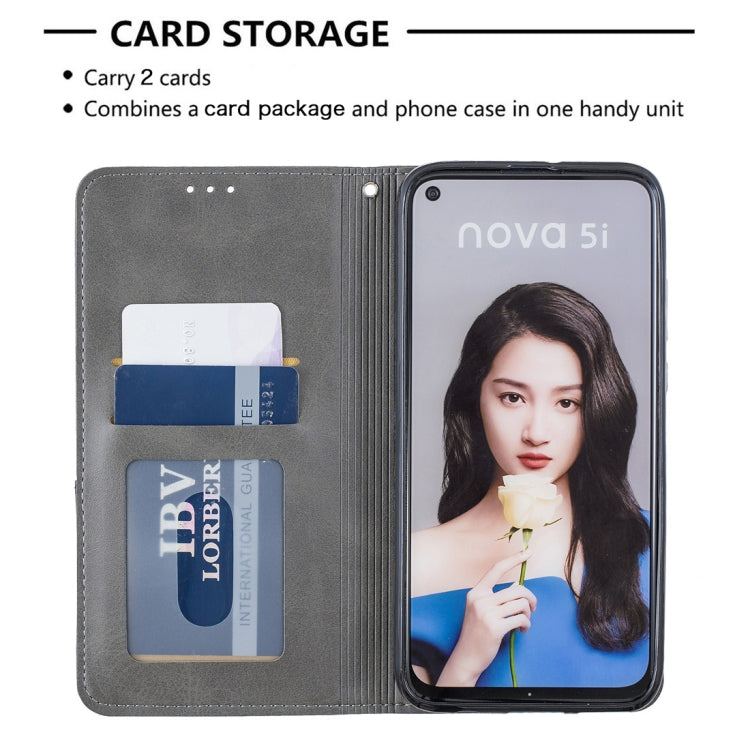 Rhombus Texture Horizontal Flip Magnetic Leather Case with Holder & Card Slots For Huawei P20 lite (2019) / nova 5i