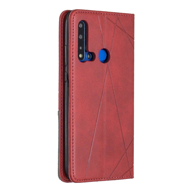 Rhombus Texture Horizontal Flip Magnetic Leather Case with Holder & Card Slots For Huawei P20 lite (2019) / nova 5i