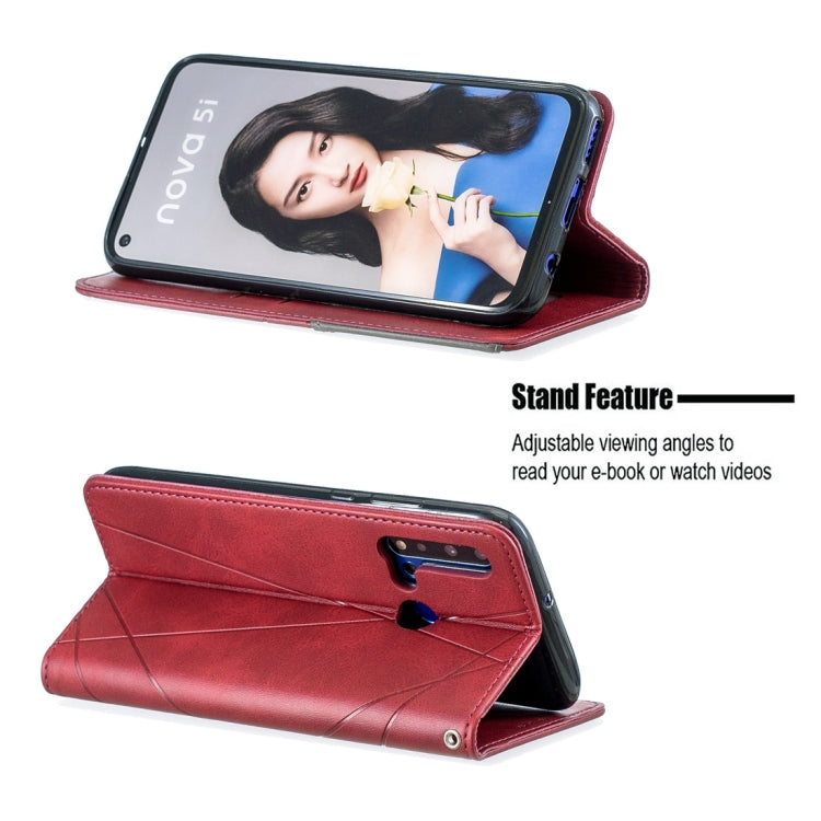 Rhombus Texture Horizontal Flip Magnetic Leather Case with Holder & Card Slots For Huawei P20 lite (2019) / nova 5i