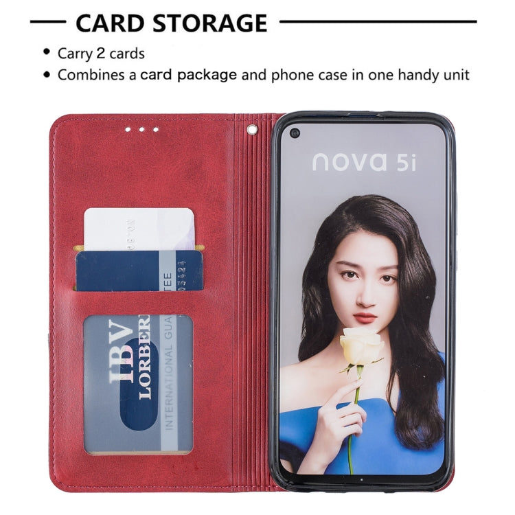 Rhombus Texture Horizontal Flip Magnetic Leather Case with Holder & Card Slots For Huawei P20 lite (2019) / nova 5i