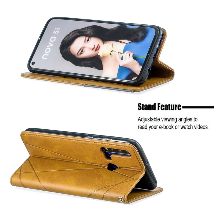 Rhombus Texture Horizontal Flip Magnetic Leather Case with Holder & Card Slots For Huawei P20 lite (2019) / nova 5i