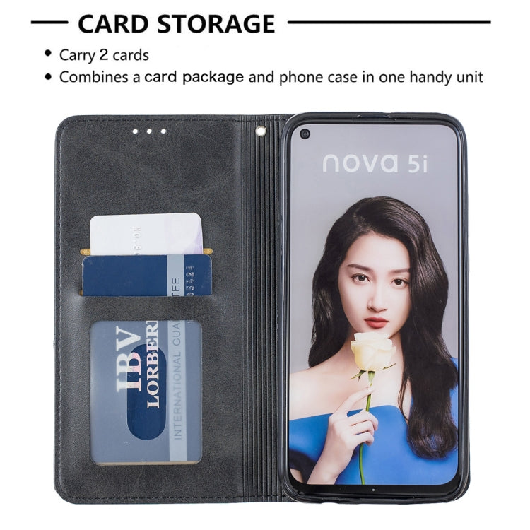 Rhombus Texture Horizontal Flip Magnetic Leather Case with Holder & Card Slots For Huawei P20 lite (2019) / nova 5i