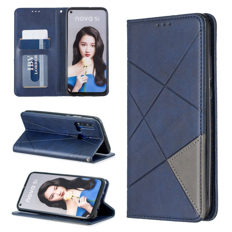 Rhombus Texture Horizontal Flip Magnetic Leather Case with Holder & Card Slots For Huawei P20 lite (2019) / nova 5i