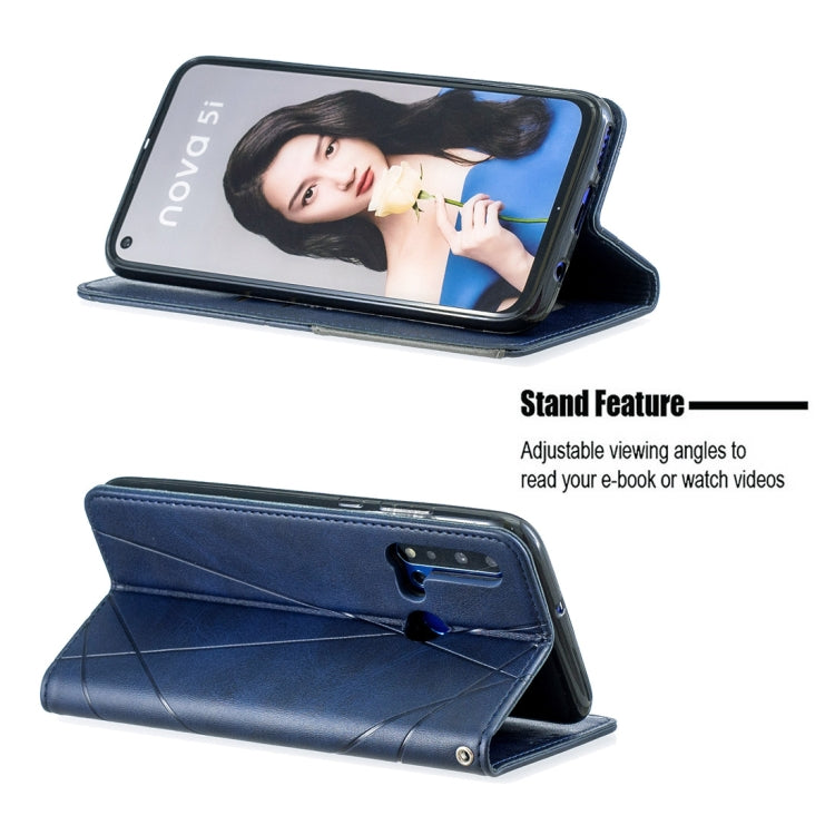 Rhombus Texture Horizontal Flip Magnetic Leather Case with Holder & Card Slots For Huawei P20 lite (2019) / nova 5i