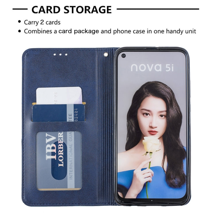 Rhombus Texture Horizontal Flip Magnetic Leather Case with Holder & Card Slots For Huawei P20 lite (2019) / nova 5i