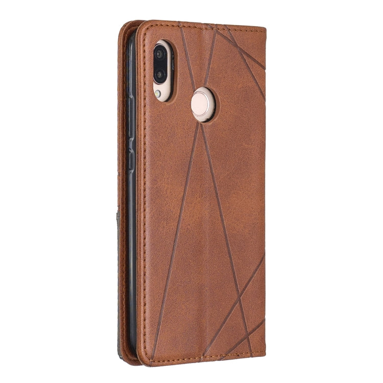 Rhombus Texture Horizontal Flip Magnetic Leather Case with Holder & Card Slots For Huawei P20 lite / nova 3e