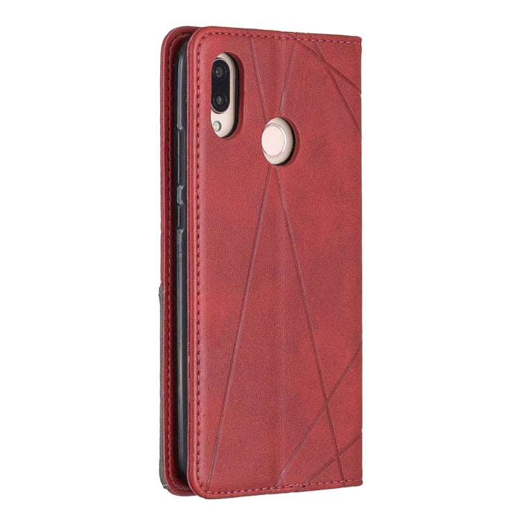 Rhombus Texture Horizontal Flip Magnetic Leather Case with Holder & Card Slots For Huawei P20 lite / nova 3e