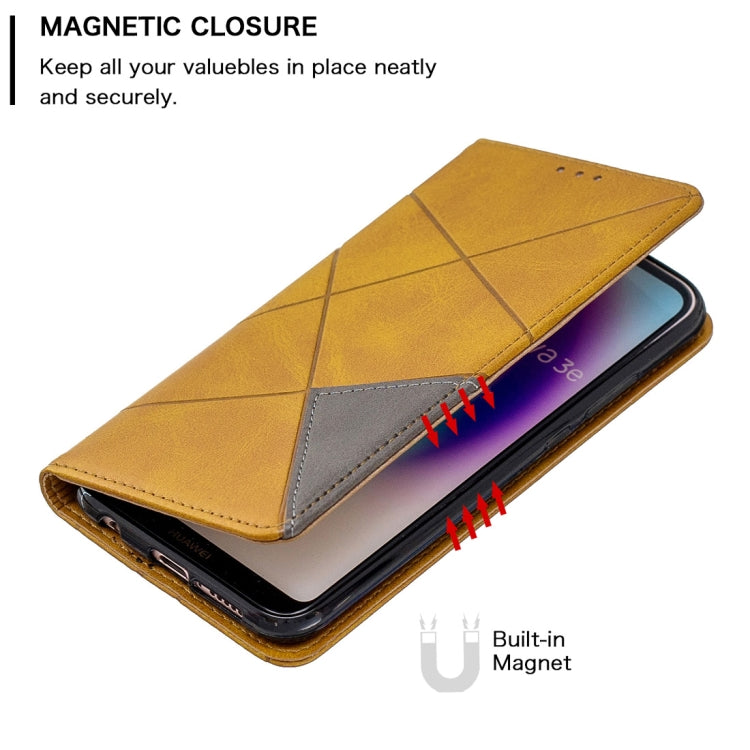 Rhombus Texture Horizontal Flip Magnetic Leather Case with Holder & Card Slots For Huawei P20 lite / nova 3e