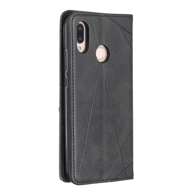 Rhombus Texture Horizontal Flip Magnetic Leather Case with Holder & Card Slots For Huawei P20 lite / nova 3e
