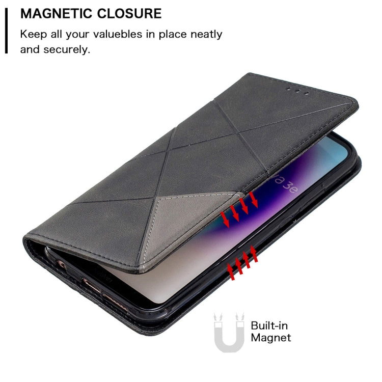 Rhombus Texture Horizontal Flip Magnetic Leather Case with Holder & Card Slots For Huawei P20 lite / nova 3e