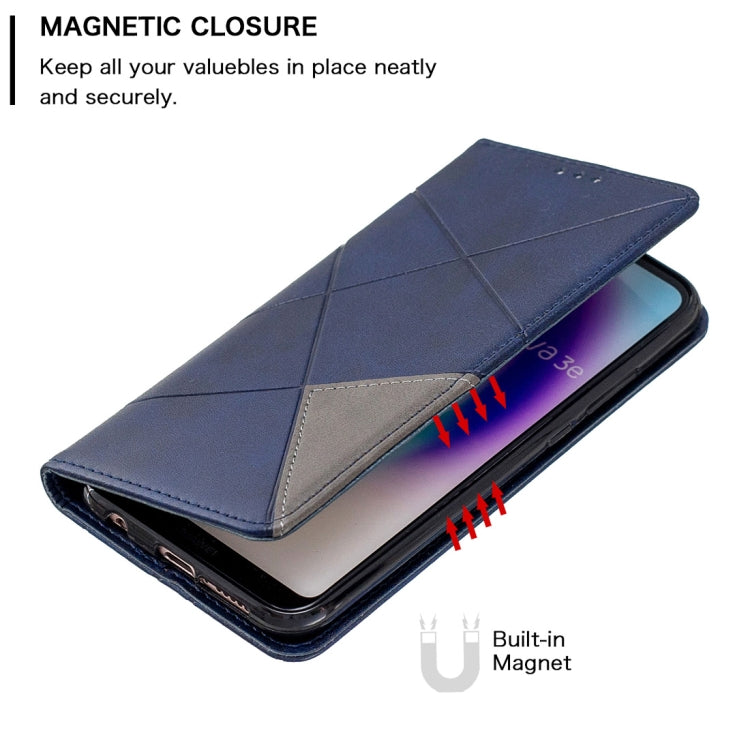 Rhombus Texture Horizontal Flip Magnetic Leather Case with Holder & Card Slots For Huawei P20 lite / nova 3e