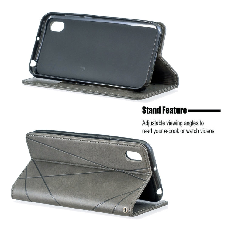 Rhombus Texture Horizontal Flip Magnetic Leather Case with Holder & Card Slots For Huawei Y5 (2019) / Honor 8S