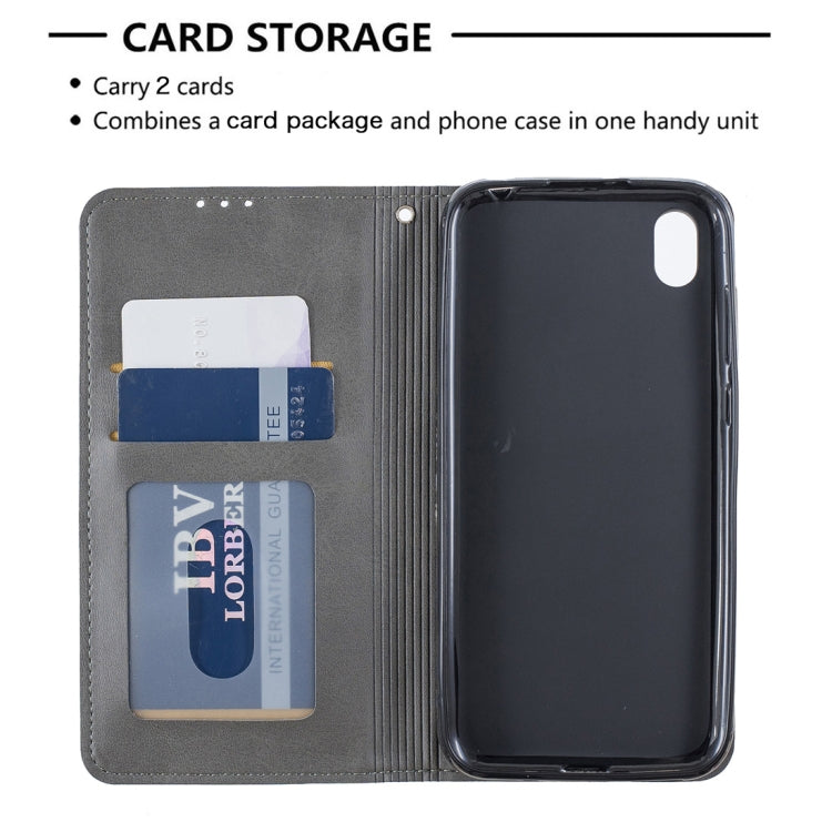 Rhombus Texture Horizontal Flip Magnetic Leather Case with Holder & Card Slots For Huawei Y5 (2019) / Honor 8S