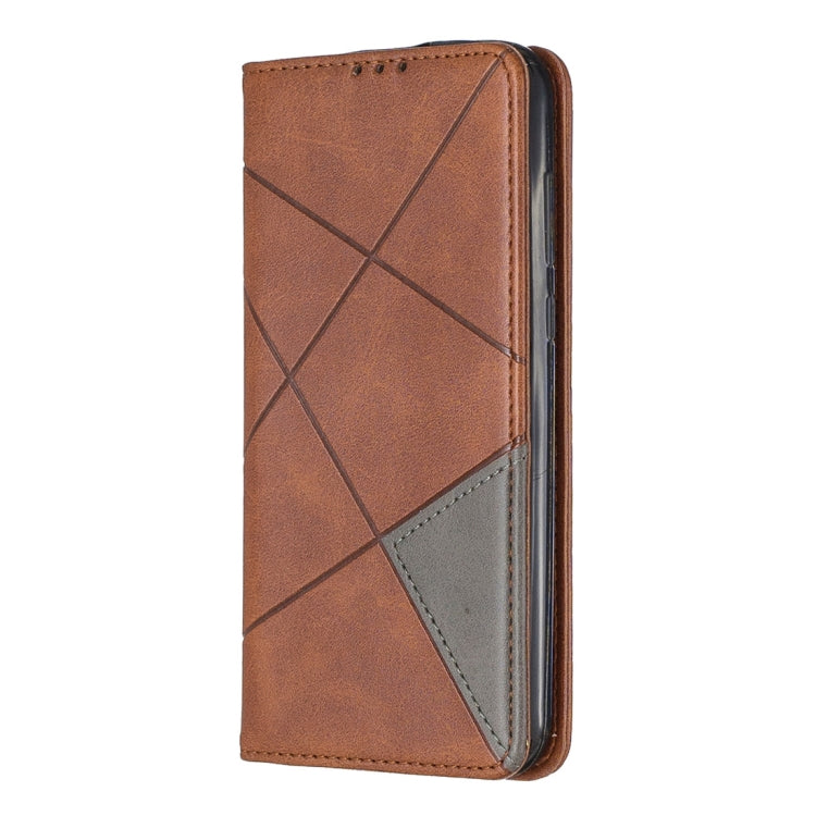 Rhombus Texture Horizontal Flip Magnetic Leather Case with Holder & Card Slots For Huawei Y5 (2019) / Honor 8S