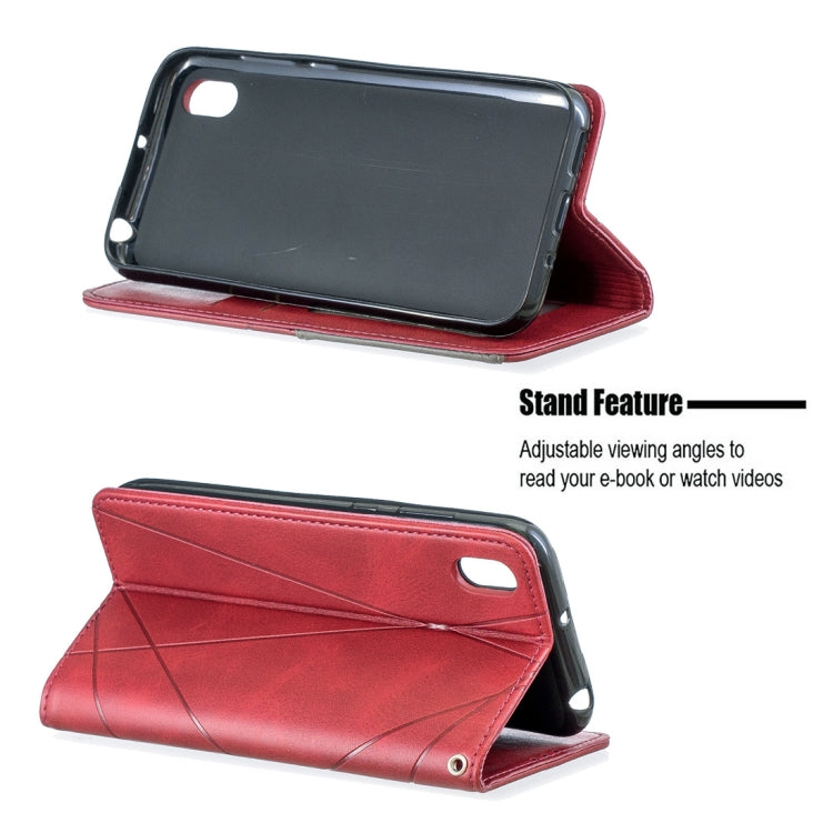 Rhombus Texture Horizontal Flip Magnetic Leather Case with Holder & Card Slots For Huawei Y5 (2019) / Honor 8S